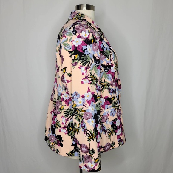 Nina Parker Trendy Plus Size Floral-Print Blazer NWT $129 Size 3X - Picture 6 of 11
